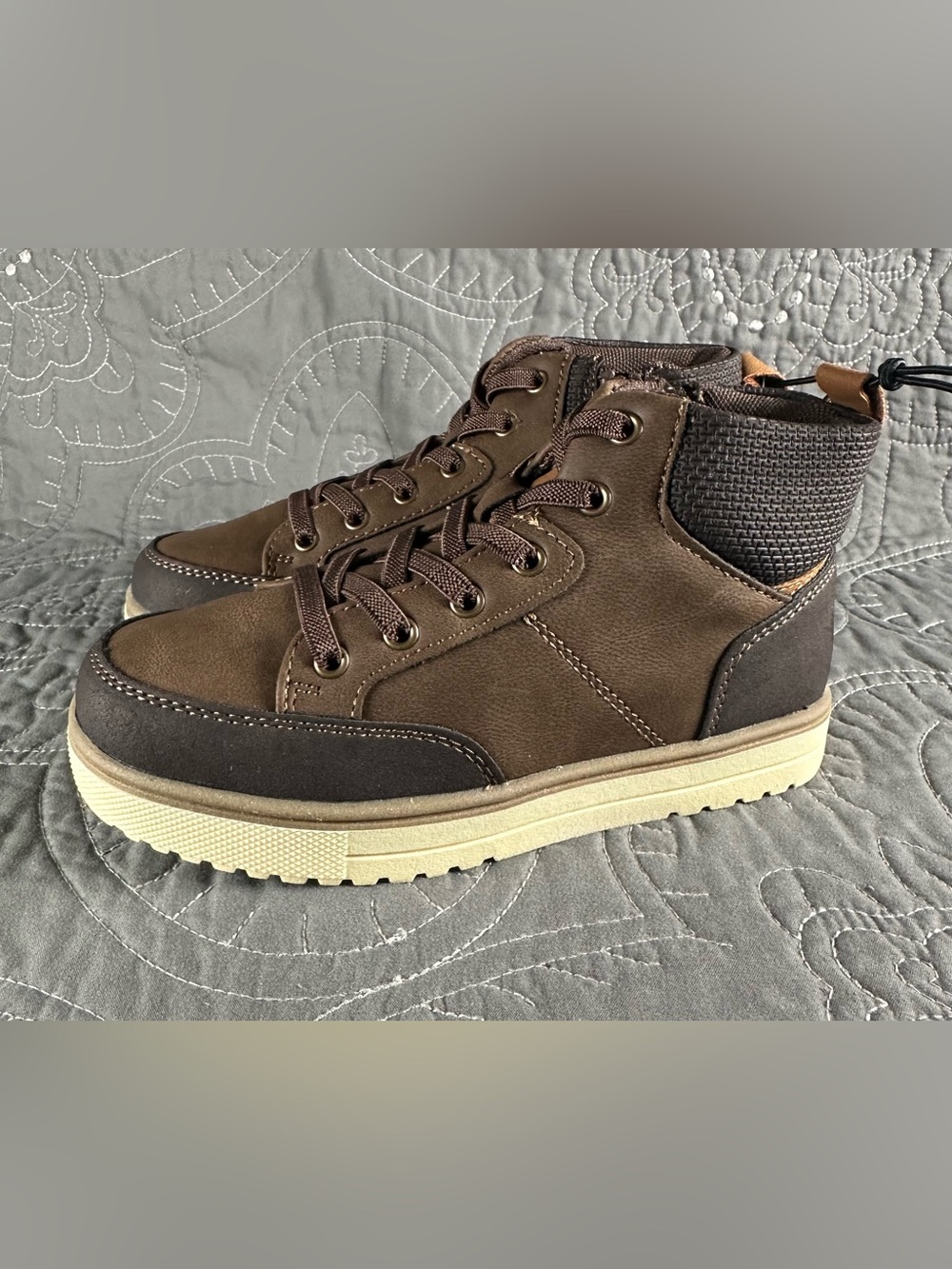 Thereabouts Toddler Boys Chocolate Asher Flat Heel Boots NWT Size Toddler 12